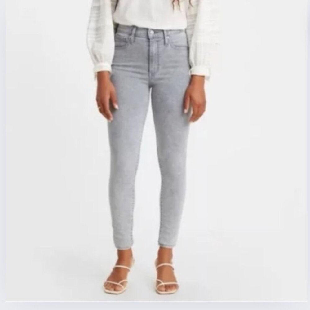 Levi's® Premium Mile High Super Skinny Jeans Sz 25 High Rise Stretch Washed Grey